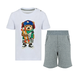 Комплект (футболка и шорты) 251E5353 (белый) 